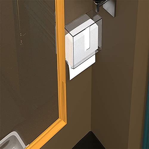 Cq acrylic Wall Mount Paper Towel Dispenser with Lid Clear Folded Paper Towel Holder for Bathroom Toilet and Kitchen Suitable for Z-fold  C-fold or Multi-Fold Paper Towels Pack of 1 - Image 5